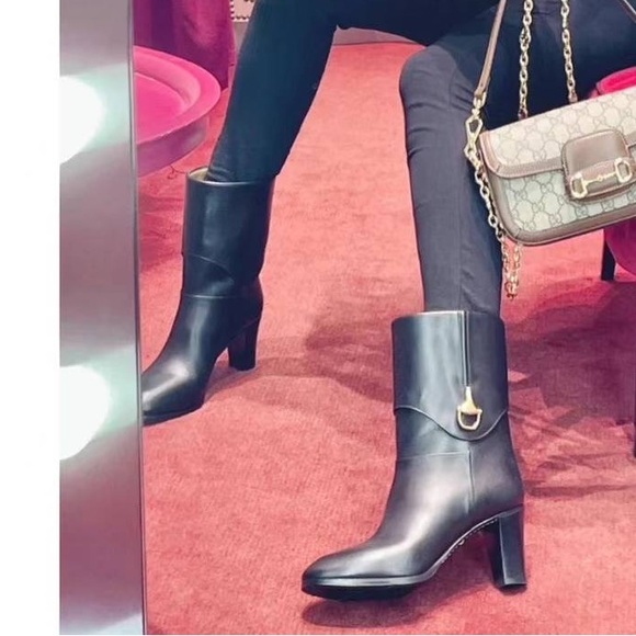 NWT #718363 Gucci Elizabeth ankles boots black - Picture 9 of 9